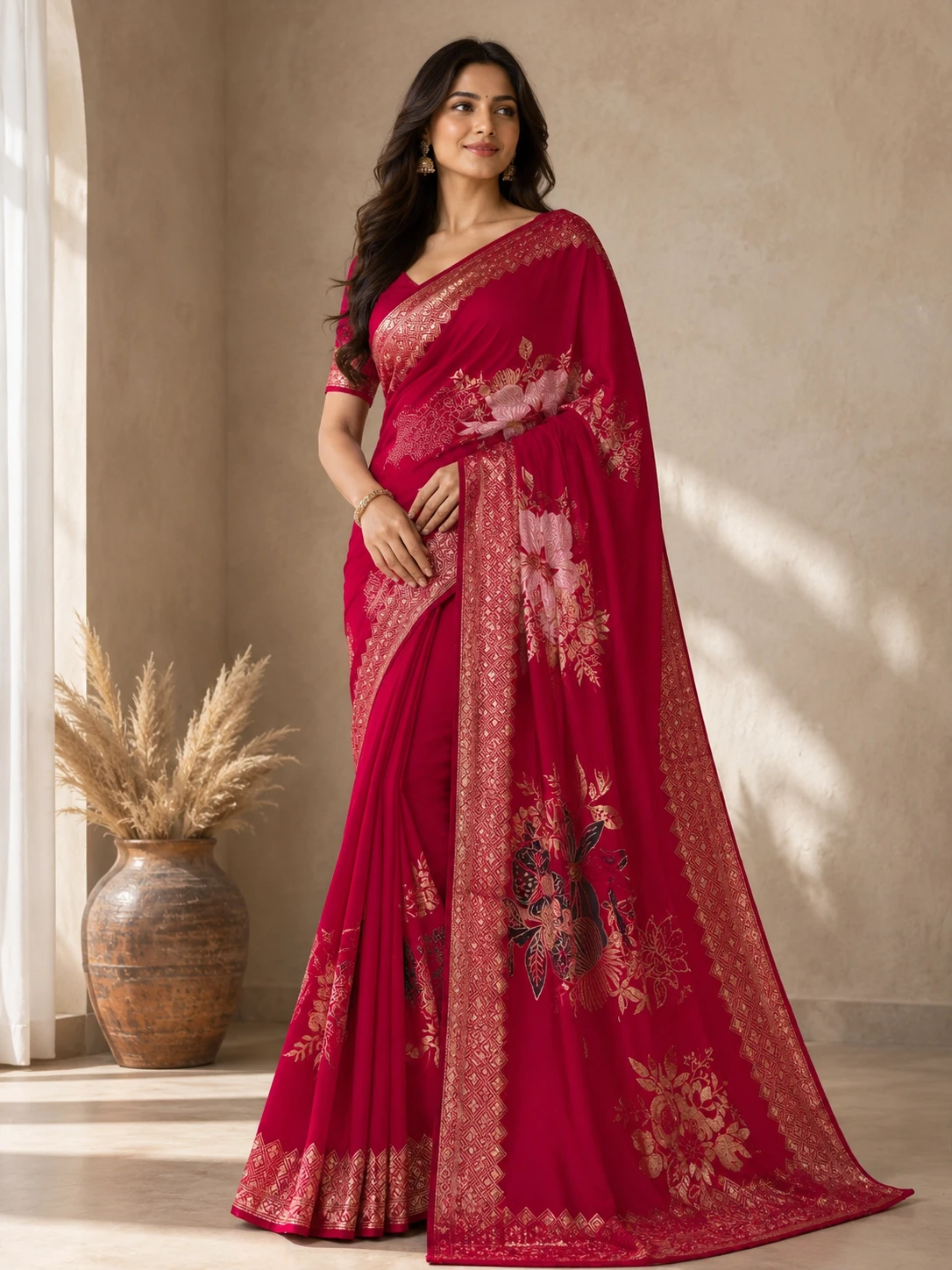 Zari Woven Saree with Blouse Piece