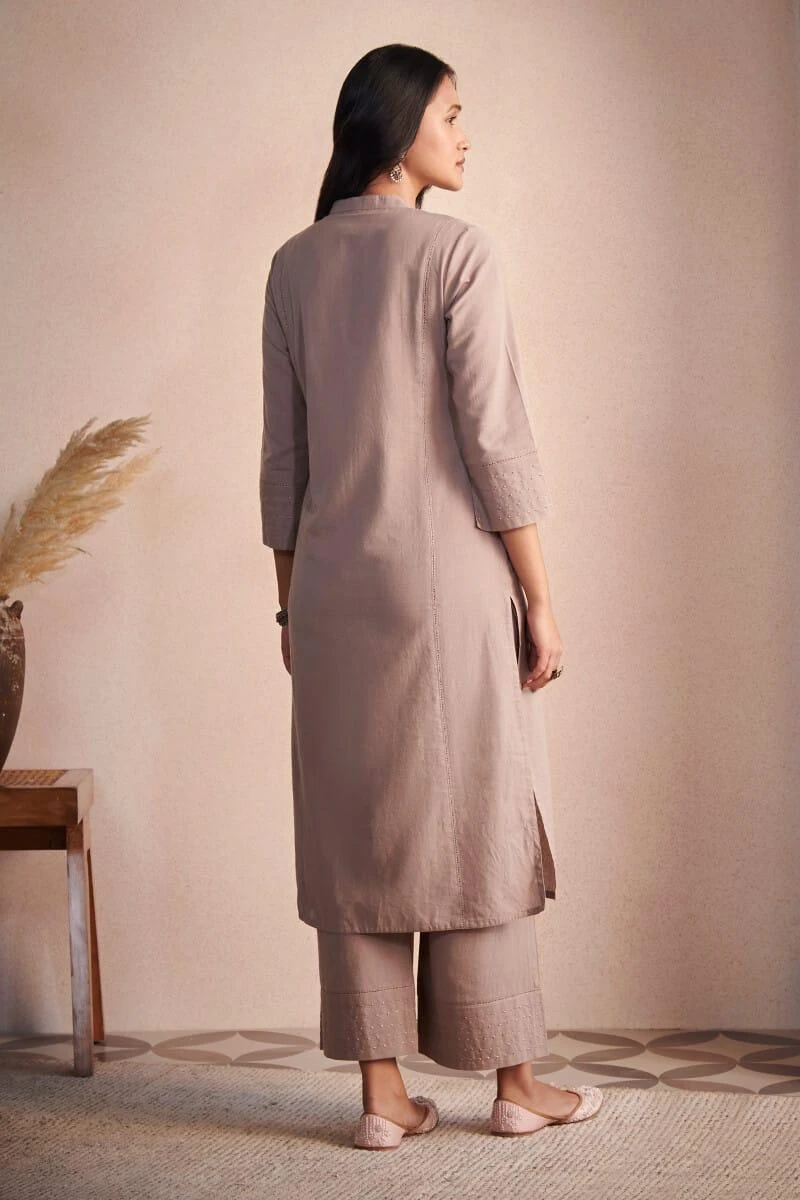 Elegant Blush Pink Rayon Kurta Palazzo Set with Printed Dupatta